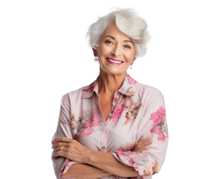 AI generated Attractive Senior Woman Posing Confidently png