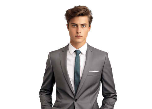 AI generated Young Businessman Portrait on Transparent Background png