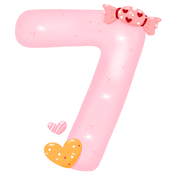 Number arabic elements valentine day concept png