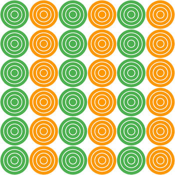 St. Patrick's day circle pattern. Circle vector seamless pattern. Decorative element, wrapping paper, wall tiles, floor tiles, bathroom tiles.