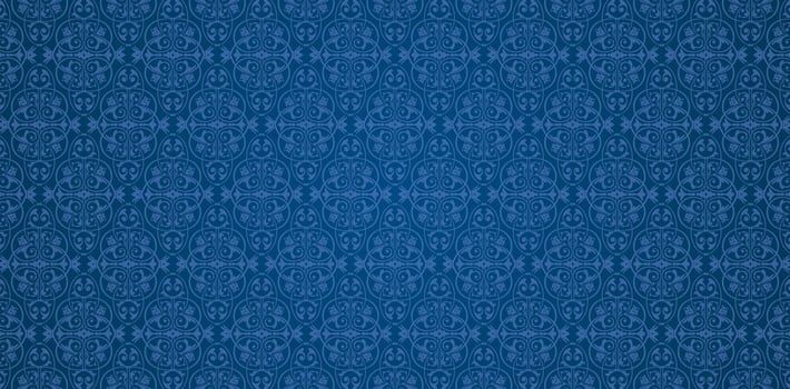 blue knitted fabric textured wallpapers with a patterns of curls and floral elements for textile wallpapers, books cover, Digital interfaces, prints templates material cards invitation, wraps vector