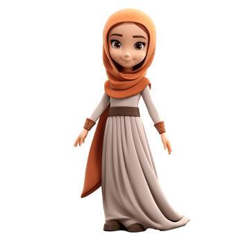 AI generated Muslim girl png isolated on transparent background