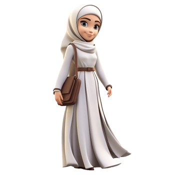 AI generated Muslim girl png isolated on transparent background