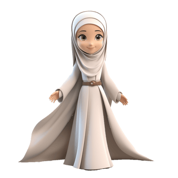 AI generated Muslim girl png isolated on transparent background