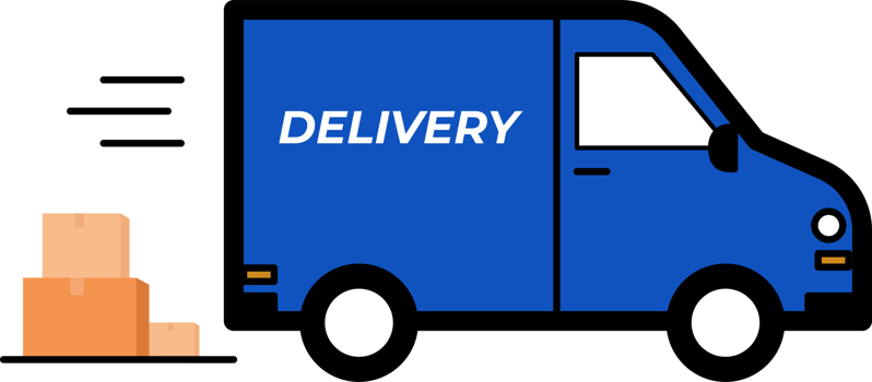 The Courier Brought The Parcel By Truck png