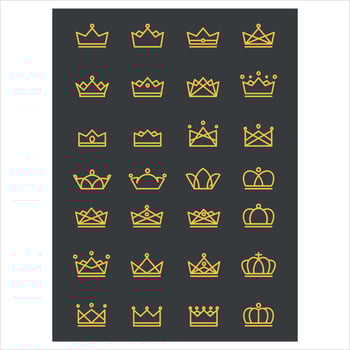 Simple Crown Silhouette vector