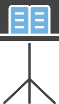 Music Stand icon vector image.