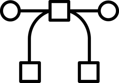 Shape tool Outline vector illustration icon