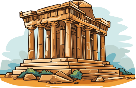 AI generated Ancient temple clipart design illustration png