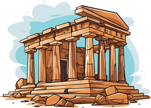 AI generated Ancient temple clipart design illustration png