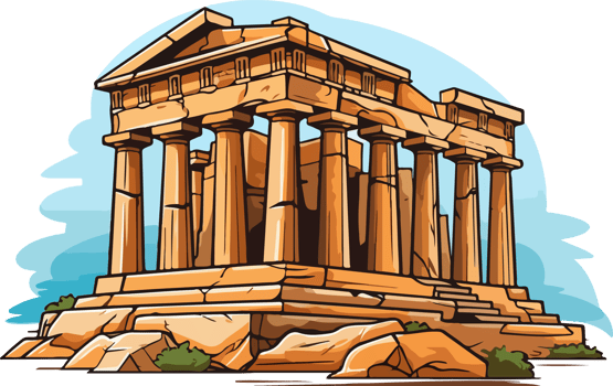 AI generated Ancient temple clipart design illustration png