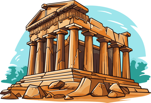 AI generated Ancient temple clipart design illustration png