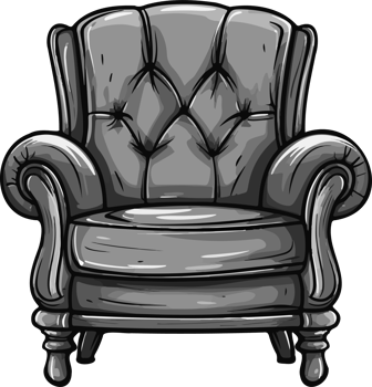 AI generated Arm chair clipart design illustraion png