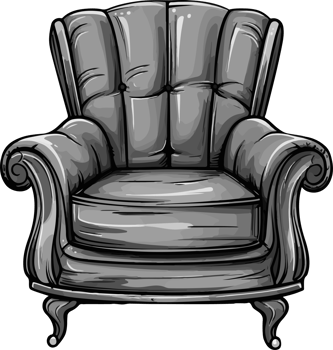 AI generated Arm chair clipart design illustraion png