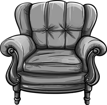 AI generated Arm chair clipart design illustraion png
