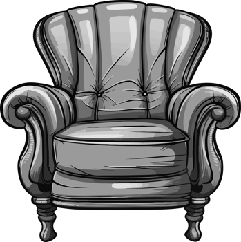 AI generated Arm chair clipart design illustraion png