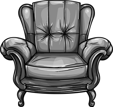 AI generated Arm chair clipart design illustraion png
