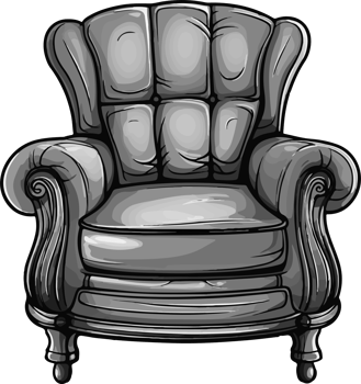 AI generated Arm chair clipart design illustraion png