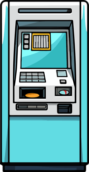 AI generated Atm machine clipart design illustration png