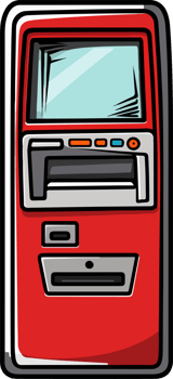 AI generated Atm machine clipart design illustration png
