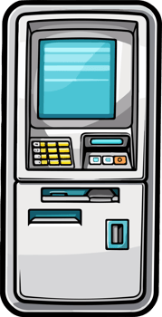AI generated Atm machine clipart design illustration png