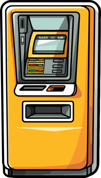AI generated Atm machine clipart design illustration png