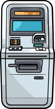 AI generated Atm machine clipart design illustration png