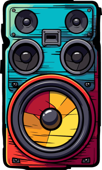 AI generated Audio speaker clipart design illustration png