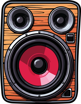 AI generated Audio speaker clipart design illustration png