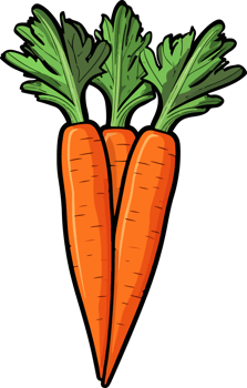 AI generated Carrot clipart design illustration png