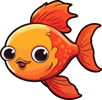 AI generated Cute fish clipart design illustration png