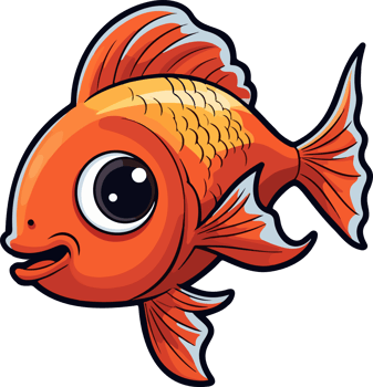 AI generated Cute fish clipart design illustration png