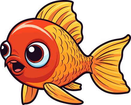 AI generated Cute fish clipart design illustration png