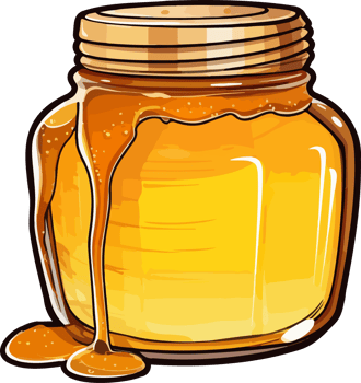 AI generated Honey jar clipart design illustration png