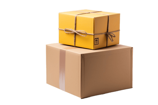 AI generated Delivery Box with Transparent Background. AI png