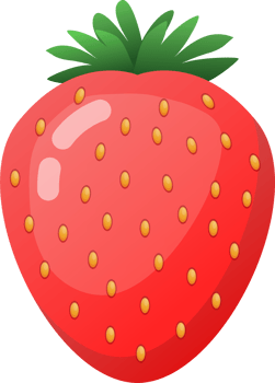 Cute Strawberry Illustration png