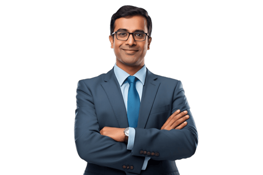 AI generated An Indian Banker On Transparent Background. AI png