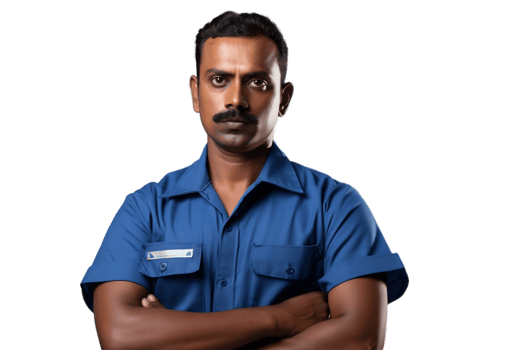 AI generated An Indian Mechanic Wearing a Uniform on Transparent Background. AI png