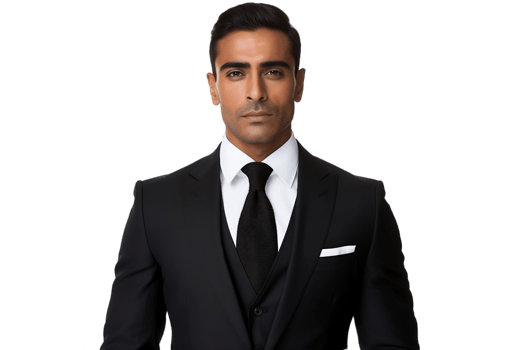 AI generated Confident Indian Man in a Formal Suit on Transparent Background. AI png