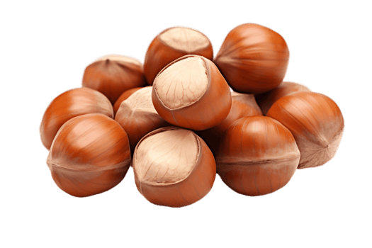 AI generated Hazelnut on Transparent Background. AI png