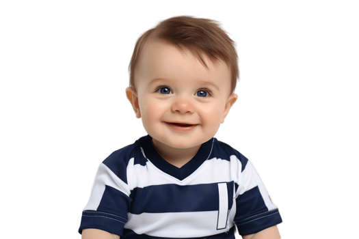 AI generated Baby Boy in a Football Jersey on Transparent Background. png
