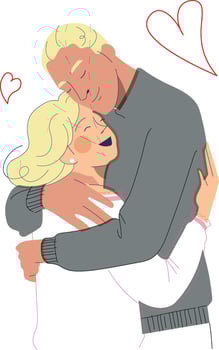 couple in love vector