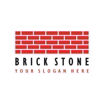 creative brick logo designs for buildings, architectural buildings, civil engineering, building materials shops vector