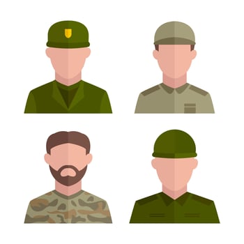 United states army icon set vector