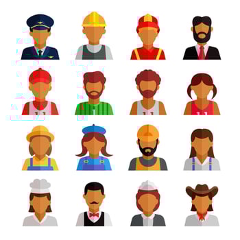 Profession icon design collection vector