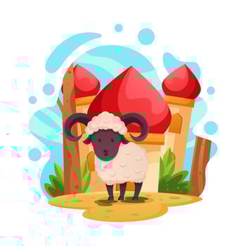 Illustration of muslim celebration vector eid adha