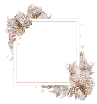 Watercolor valentine card with peonies and leaves png