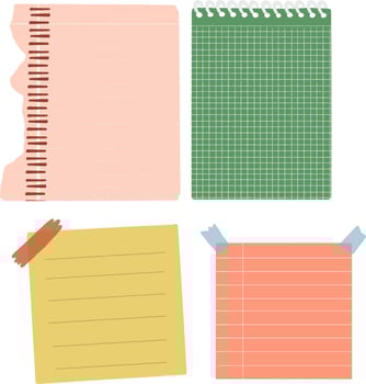 hand drawn cute paper for templates vector
