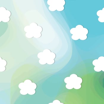 White clouds on abstract blue sky. vector