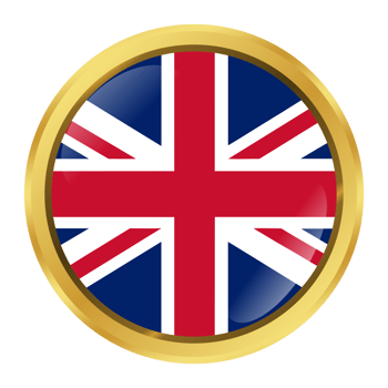 Badge Gold Flag of United Kingdom png